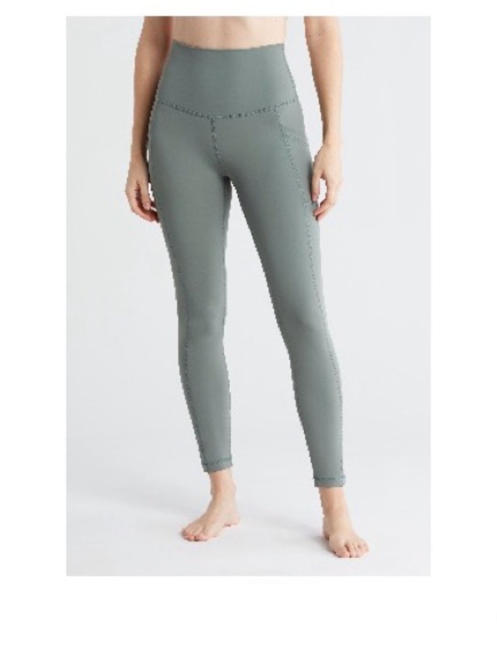High-Rise Sculpting Women's Jeans Leggings — Sage Green